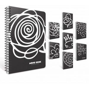 Spir&aacute;lf&uuml;zet GIPTA Mono Block  A4 PP bor&iacute;t&aacute;ssal 80 lapos  kock&aacute;s 7991