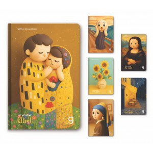 Be&iacute;r&oacute; jegyzet GIPTA Cuteart 13x21cm kem&eacute;nyfedeles 96  lapos vonalas 8419