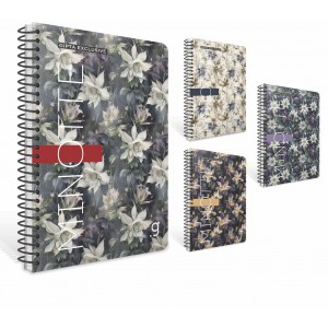 Spir&aacute;lf&uuml;zet GIPTA Minotte  A4 PP bor&iacute;t&aacute;ssal 80 lapos  kock&aacute;s 8422