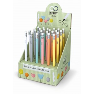 Grafitir&oacute;n LEBEZ "&ouml;r&ouml;k&iacute;r&oacute;" 0,8mm rad&iacute;ros v&eacute;gű, pasztell 24dbdispl. 81965