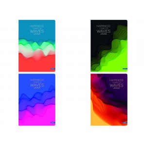 F&uuml;zet LASTVA kem.fedeles A4 96lap WAVES 70g vonalas 33210