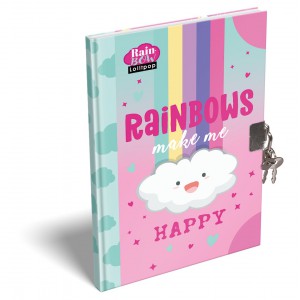 Eml&eacute;kk&ouml;nyv LIZZY A5 kem&eacute;nyt&aacute;bl&aacute;s lakattal Lollipop Rainbow 7490225001