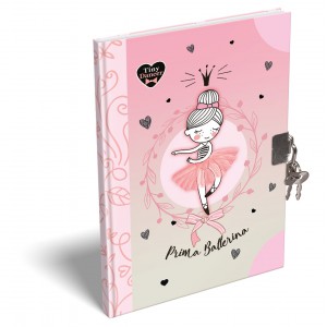 Eml&eacute;kk&ouml;nyv LIZZY A5 kem&eacute;nyt&aacute;bl&aacute;s lakattal Tiny Dancer Lovely Ballerina 7490225002