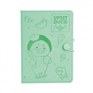 Napl&oacute; ARGUS 12x16,9 cm  96 lapos,gumis  vonalas Upset Duck z&ouml;ld 1472-0003