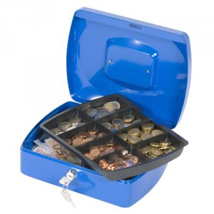 P&eacute;nzkazetta f&eacute;m Q-ConnectWEDO  A6 155x120x75mm k&eacute;k