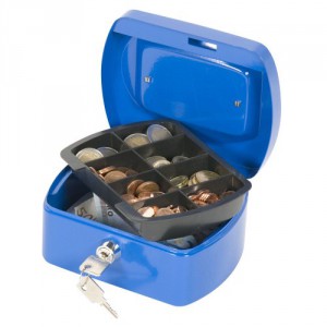 P&eacute;nzkazetta f&eacute;m Q-ConnectWEDO  A5 205x160x85mm k&eacute;k