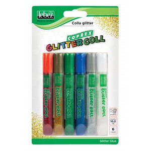 Ragaszt&oacute; csill&aacute;mos LEBEZ GLITTER COLL 6 met&aacute;l sz&iacute;ncsg  5x10,5ml 5131