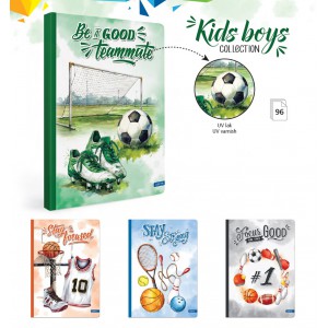 F&uuml;zet LASTVA kem.fedeles A5 96 lap KIDS BOYS 70g sima 33391