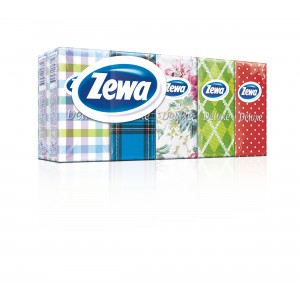 Papírzsebkendő ZEWA Deluxe 10x10 3 rétegű  Design