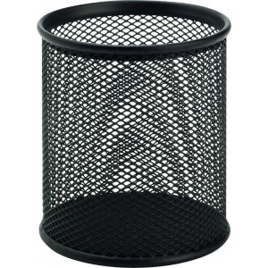 Írószertartó pohár fém rácsos 9cm fekete           DKC1393