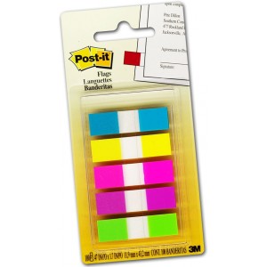 Jelölőcimke keskeny POST-IT 683-5CB 12x43 5x20cimke Élénk színek 70071501947