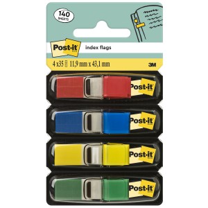 Jel&ouml;lőc&iacute;mke keskeny POST-IT 683-4 12x43 4x35lap norm&aacute;l sz&iacute;nek