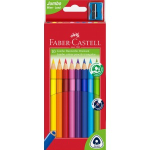 Sz&iacute;nes ceruza 10klt FABER-CASTELL Grip Junior h&aacute;romsz&ouml;g  116510