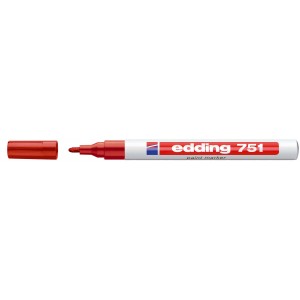 Lakkfilc EDDING 751 kerekített végű 1-2mm Piros