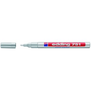 Lakkfilc EDDING 751 kerekített végű 1-2mm Ezüst