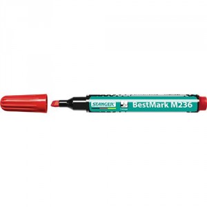 Marker permanent STANGER M236 1-4mm v&aacute;gott v&eacute;gű piros 712006