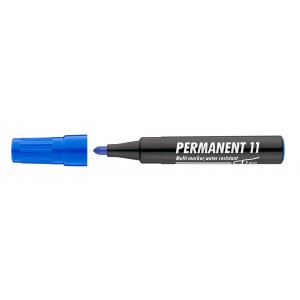 Marker ICO 11 permanent kerekített végű 3mm kék