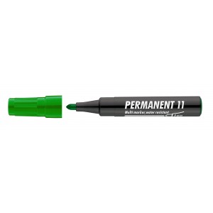 Marker ICO 11 permanent kerekített végű 3mm zöld
