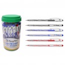 Golyóstoll FLEXOFFICE (0,7mm) eldobható (34kék+8fekte+8piros)  FO-Gelb 09