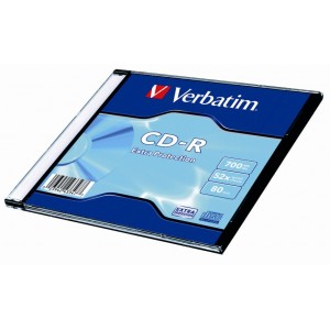 CD-R VERBATIM      írható 700MB slim tokban 52x           CDV7052V1DL