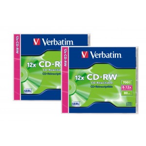 CD-RW VERBATIM    újraírható 700MB 8-12x CDVU7010