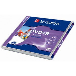 DVD+R VERBATIM   írható 4,7GB 16x nyomtatható DVDV+16N