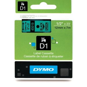 DYMO szalag 45019 12mm7m feketezöld