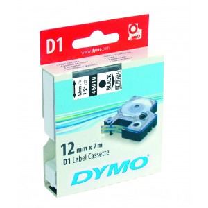 DYMO szalag 45010 12mm7m fekete víztiszta