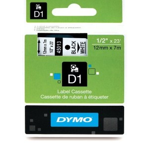 DYMO szalag 45013 12mm7m  feketefehér