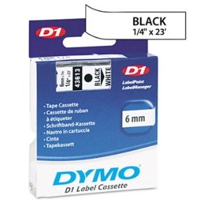 DYMO szalag 43613 6mm7m feketefehér