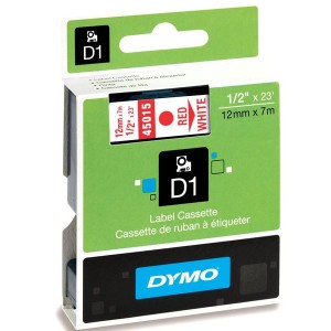 DYMO szalag 45015 12mm7m pirosfehér