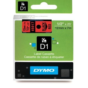 DYMO szalag 45017 12mm7m feketepiros