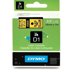 DYMO szalag 45808 19mm7m feketesárga